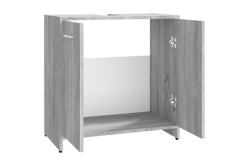beBasic Badrumsskåp grå sonoma 60x33x60 cm konstruerat trä - Grey - Hus & renovering - Kök & bad - Badrum - Badrumsmöbler & badrumsinredning - Badrumsskåp