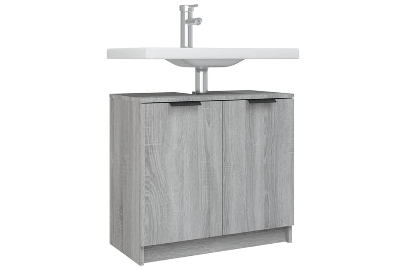 beBasic Badrumsskåp grå sonoma 64,5x33,5x59 cm konstruerat trä - Grey - Hus & renovering - Kök & bad - Badrum - Badrumsmöbler & badrumsinredning - Badrumsskåp