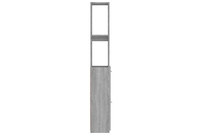 beBasic Badrumsskåp grå sonoma-ek 25x25x170 cm konstruerat trä - Grey - Badrumsskåp - Tvättskåp - Väggskåp & högskåp