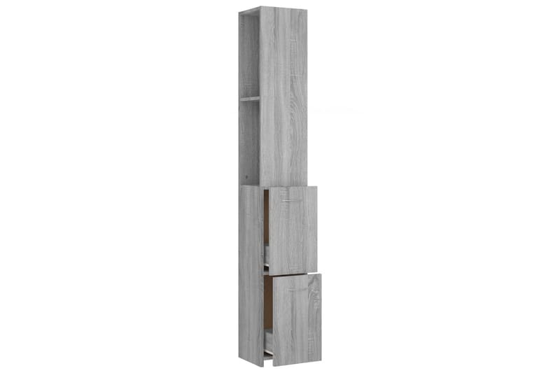 beBasic Badrumsskåp grå sonoma-ek 25x25x170 cm konstruerat trä - Grey - Hus & renovering - Kök & bad - Badrum - Badrumsmöbler & badrumsinredning - Badrumsskåp