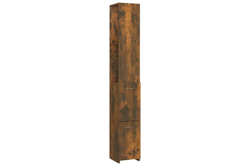 beBasic Badrumsskåp rökfärgad ek 25x25x170 cm konstruerat trä - Brown - Badrumsskåp - Tvättskåp - Väggskåp & högskåp