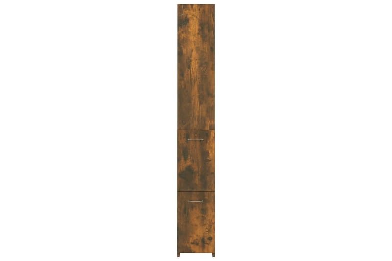 beBasic Badrumsskåp rökfärgad ek 25x25x170 cm konstruerat trä - Brown - Hus & renovering - Kök & bad - Badrum - Badrumsmöbler & badrumsinredning - Badrumsskåp