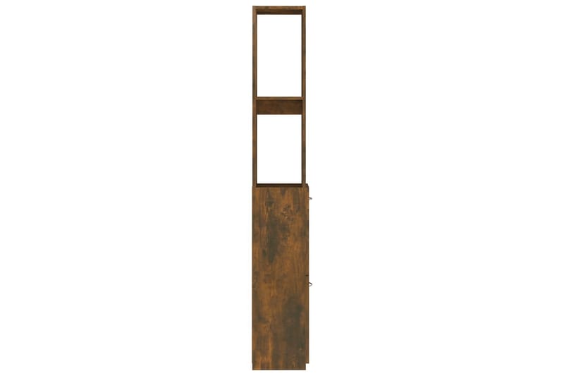 beBasic Badrumsskåp rökfärgad ek 25x25x170 cm konstruerat trä - Brown - Hus & renovering - Kök & bad - Badrum - Badrumsmöbler & badrumsinredning - Badrumsskåp