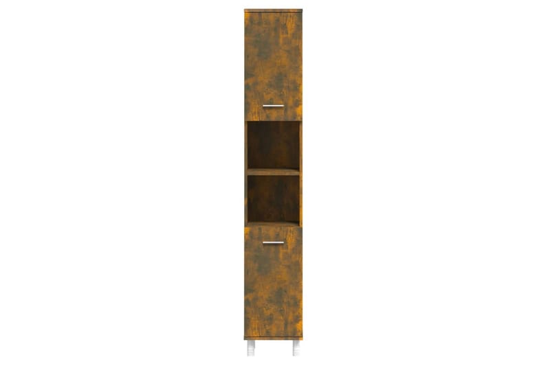 beBasic Badrumsskåp rökfärgad ek 30x30x179 cm konstruerat trä - Brown - Hus & renovering - Kök & bad - Badrum - Badrumsmöbler & badrumsinredning - Badrumsskåp