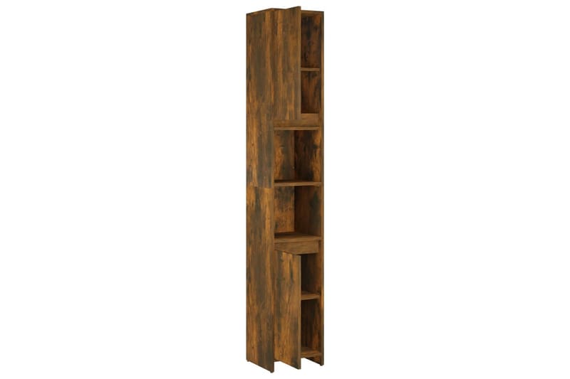 beBasic Badrumsskåp rökfärgad ek 30x30x183,5 cm konstruerat trä - Brown - Hus & renovering - Kök & bad - Badrum - Badrumsmöbler & badrumsinredning - Badrumsskåp