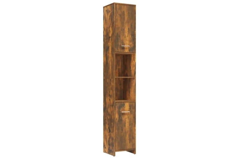 beBasic Badrumsskåp rökfärgad ek 30x30x183,5 cm konstruerat trä - Brown - Hus & renovering - Kök & bad - Badrum - Badrumsmöbler & badrumsinredning - Badrumsskåp