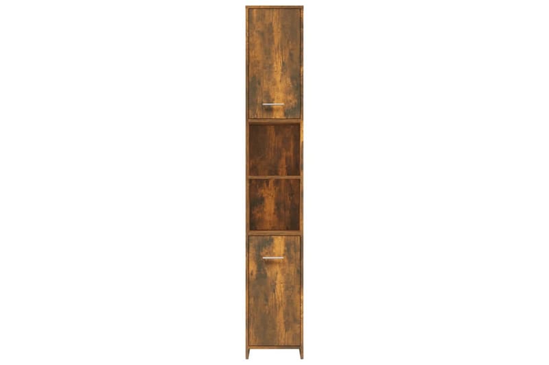 beBasic Badrumsskåp rökfärgad ek 30x30x183,5 cm konstruerat trä - Brown - Hus & renovering - Kök & bad - Badrum - Badrumsmöbler & badrumsinredning - Badrumsskåp