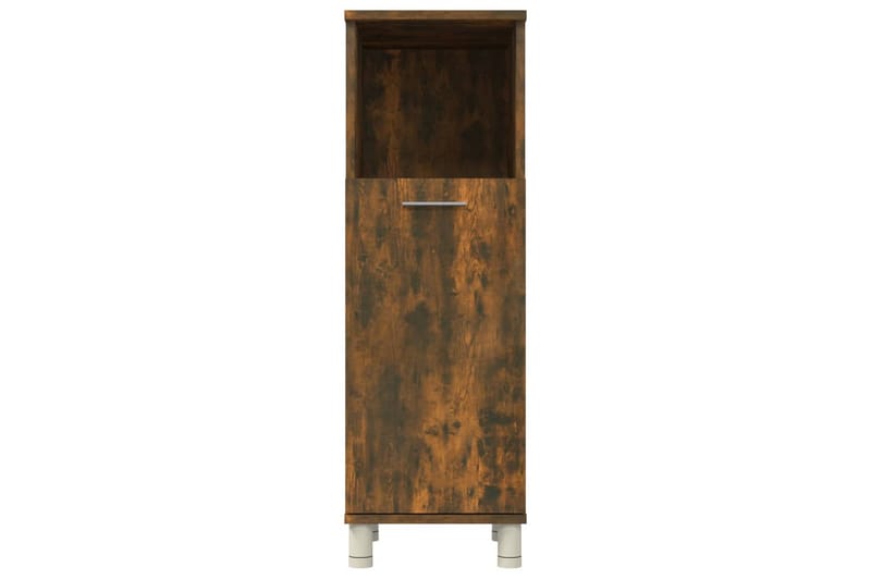 beBasic Badrumsskåp rökfärgad ek 30x30x95 cm konstruerat trä - Brown - Hus & renovering - Kök & bad - Badrum - Badrumsmöbler & badrumsinredning - Badrumsskåp