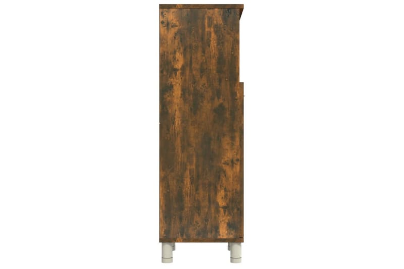 beBasic Badrumsskåp rökfärgad ek 30x30x95 cm konstruerat trä - Brown - Hus & renovering - Kök & bad - Badrum - Badrumsmöbler & badrumsinredning - Badrumsskåp
