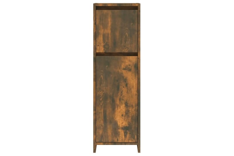 beBasic Badrumsskåp rökfärgad ek 30x30x95 cm konstruerat trä - Brown - Hus & renovering - Kök & bad - Badrum - Badrumsmöbler & badrumsinredning - Badrumsskåp