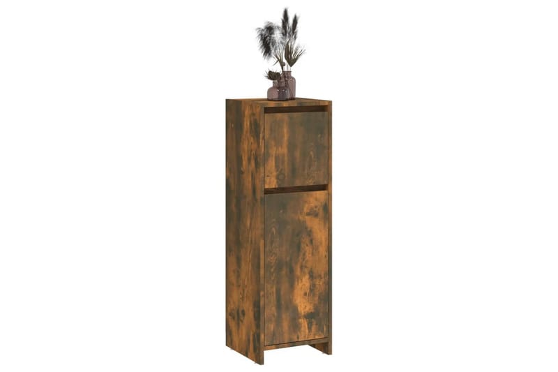 beBasic Badrumsskåp rökfärgad ek 30x30x95 cm konstruerat trä - Brown - Hus & renovering - Kök & bad - Badrum - Badrumsmöbler & badrumsinredning - Badrumsskåp