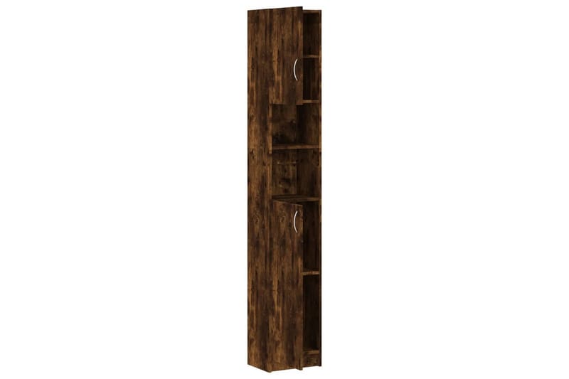 beBasic Badrumsskåp rökfärgad ek 32x25,5x190 cm konstruerat trä - Brown - Hus & renovering - Kök & bad - Badrum - Badrumsmöbler & badrumsinredning - Badrumsskåp