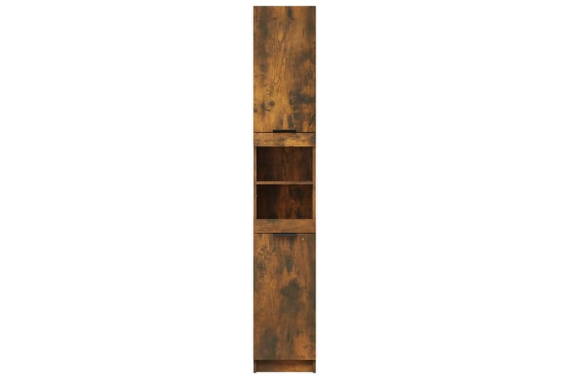 beBasic Badrumsskåp rökfärgad ek 32x34x188,5 cm konstruerat trä - Brown - Hus & renovering - Kök & bad - Badrum - Badrumsmöbler & badrumsinredning - Badrumsskåp