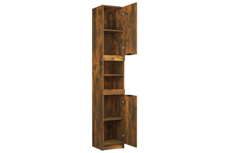 beBasic Badrumsskåp rökfärgad ek 32x34x188,5 cm konstruerat trä - Brown - Hus & renovering - Kök & bad - Badrum - Badrumsmöbler & badrumsinredning - Badrumsskåp