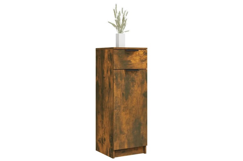 beBasic Badrumsskåp rökfärgad ek 32x34x90 cm konstruerat trä - Brown - Hus & renovering - Kök & bad - Badrum - Badrumsmöbler & badrumsinredning - Badrumsskåp