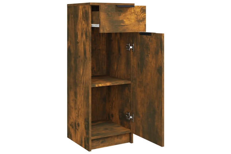 beBasic Badrumsskåp rökfärgad ek 32x34x90 cm konstruerat trä - Brown - Hus & renovering - Kök & bad - Badrum - Badrumsmöbler & badrumsinredning - Badrumsskåp