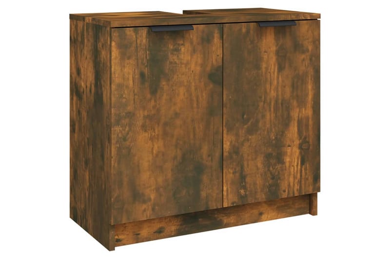 beBasic Badrumsskåp rökfärgad ek 64,5x33,5x59 cm konstruerat trä - Brown - Hus & renovering - Kök & bad - Badrum - Badrumsmöbler & badrumsinredning - Badrumsskåp
