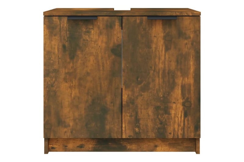 beBasic Badrumsskåp rökfärgad ek 64,5x33,5x59 cm konstruerat trä - Brown - Hus & renovering - Kök & bad - Badrum - Badrumsmöbler & badrumsinredning - Badrumsskåp