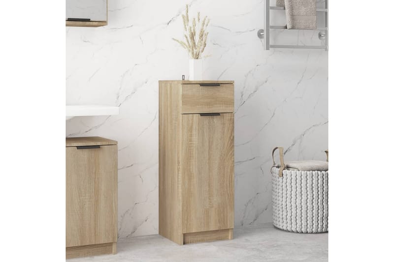 beBasic Badrumsskåp sonoma-ek 32x34x90 cm konstruerat trä - Brown - Hus & renovering - Kök & bad - Badrum - Badrumsmöbler & badrumsinredning - Badrumsskåp