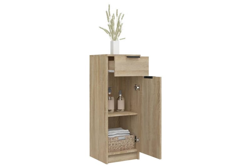 beBasic Badrumsskåp sonoma-ek 32x34x90 cm konstruerat trä - Brown - Hus & renovering - Kök & bad - Badrum - Badrumsmöbler & badrumsinredning - Badrumsskåp