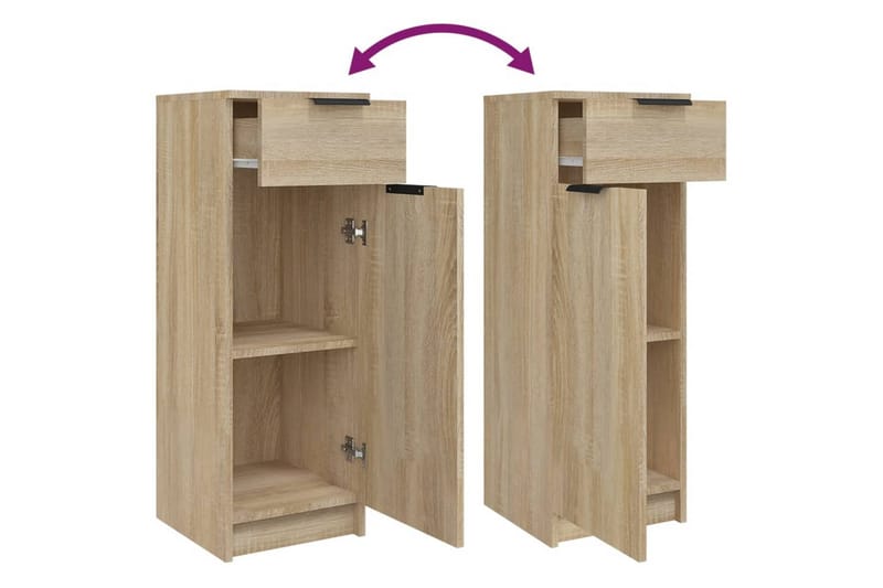 beBasic Badrumsskåp sonoma-ek 32x34x90 cm konstruerat trä - Brown - Hus & renovering - Kök & bad - Badrum - Badrumsmöbler & badrumsinredning - Badrumsskåp