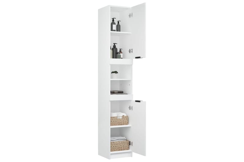 beBasic Badrumsskåp vit 32x34x188,5 cm konstruerat trä - White - Hus & renovering - Kök & bad - Badrum - Badrumsmöbler & badrumsinredning - Badrumsskåp