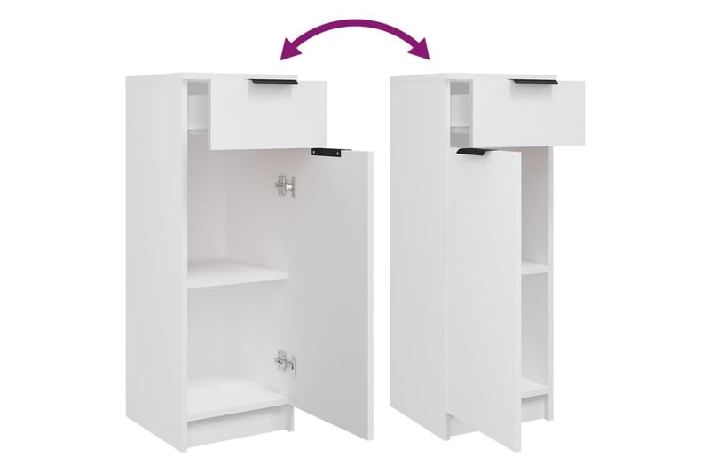 beBasic Badrumsskåp vit 32x34x90 cm konstruerat trä - White - Hus & renovering - Kök & bad - Badrum - Badrumsmöbler & badrumsinredning - Badrumsskåp