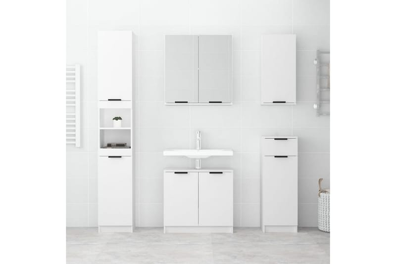 beBasic Badrumsskåp vit 64,5x33,5x59 cm konstruerat trä - White - Hus & renovering - Kök & bad - Badrum - Badrumsmöbler & badrumsinredning - Badrumsskåp