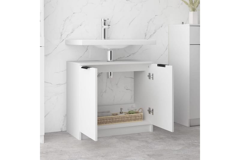 beBasic Badrumsskåp vit 64,5x33,5x59 cm konstruerat trä - White - Hus & renovering - Kök & bad - Badrum - Badrumsmöbler & badrumsinredning - Badrumsskåp