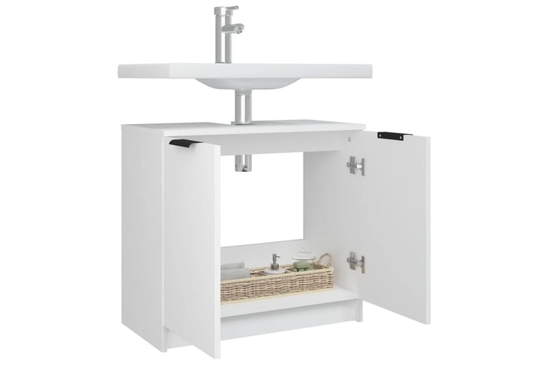 beBasic Badrumsskåp vit 64,5x33,5x59 cm konstruerat trä - White - Hus & renovering - Kök & bad - Badrum - Badrumsmöbler & badrumsinredning - Badrumsskåp