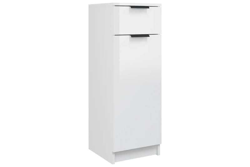 beBasic Badrumsskåp vit högglans 32x34x90 cm konstruerat trä - White - Hus & renovering - Kök & bad - Badrum - Badrumsmöbler & badrumsinredning - Badrumsskåp