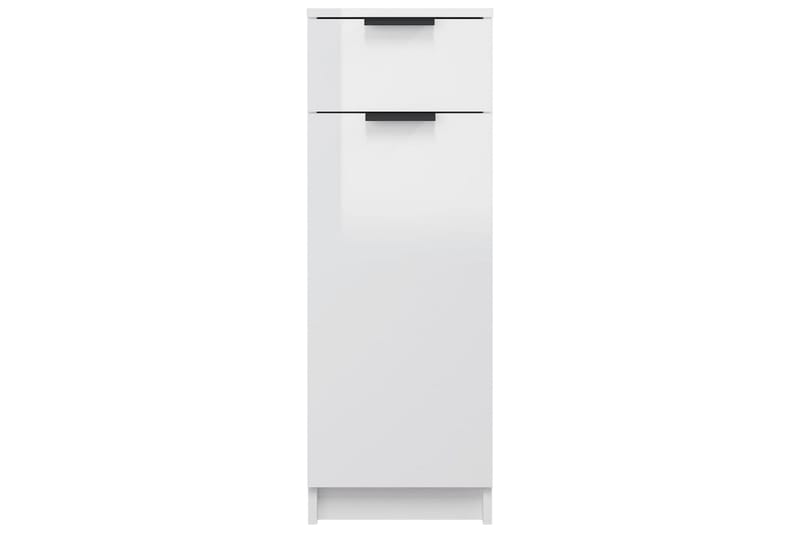 beBasic Badrumsskåp vit högglans 32x34x90 cm konstruerat trä - White - Hus & renovering - Kök & bad - Badrum - Badrumsmöbler & badrumsinredning - Badrumsskåp