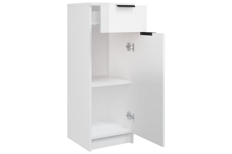 beBasic Badrumsskåp vit högglans 32x34x90 cm konstruerat trä - White - Hus & renovering - Kök & bad - Badrum - Badrumsmöbler & badrumsinredning - Badrumsskåp