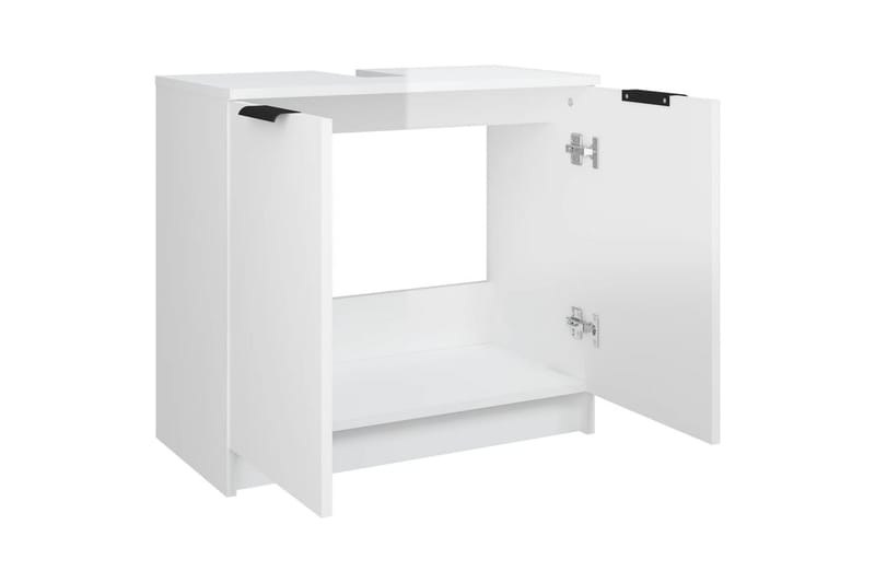 beBasic Badrumsskåp vit högglans 64,5x33,5x59 cm konstruerat trä - White - Hus & renovering - Kök & bad - Badrum - Badrumsmöbler & badrumsinredning - Badrumsskåp