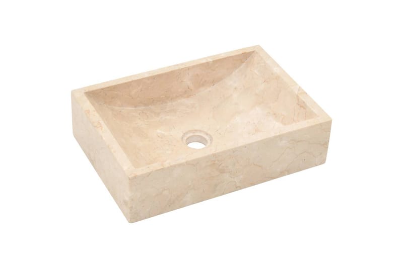 beBasic Handfatsbänk med gräddvita handfat massiv teak - Kräm - Hus & renovering - Kök & bad - Badrum - Badrumsmöbler & badrumsinredning - Tvättställsskåp & kommod