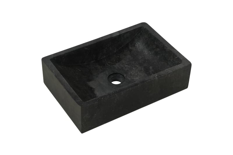 beBasic Handfatsbänk med handfat svart marmor massiv teak - Black - Hus & renovering - Kök & bad - Badrum - Badrumsmöbler & badrumsinredning - Tvättställsskåp & kommod