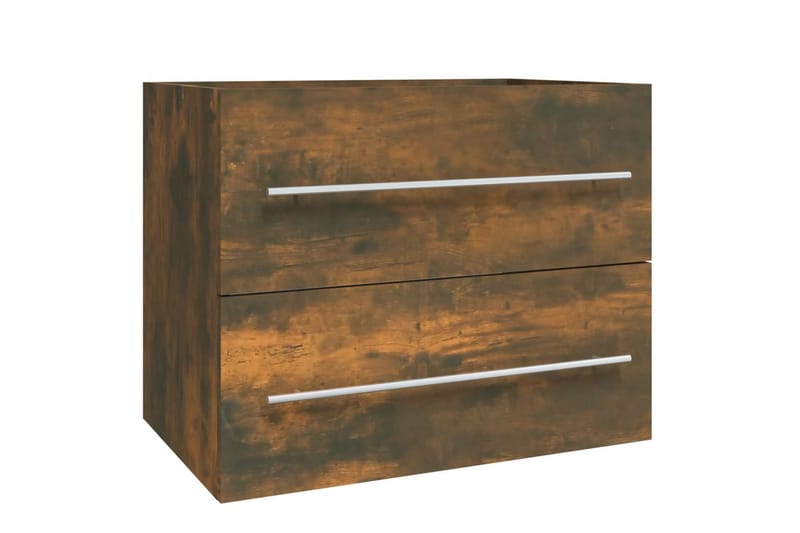 beBasic Handfatsskåp rökfärgad ek 60x38,5x48 cm konstruerat trä - Brown - Hus & renovering - Kök & bad - Badrum - Badrumsmöbler & badrumsinredning - Tvättställsskåp & kommod