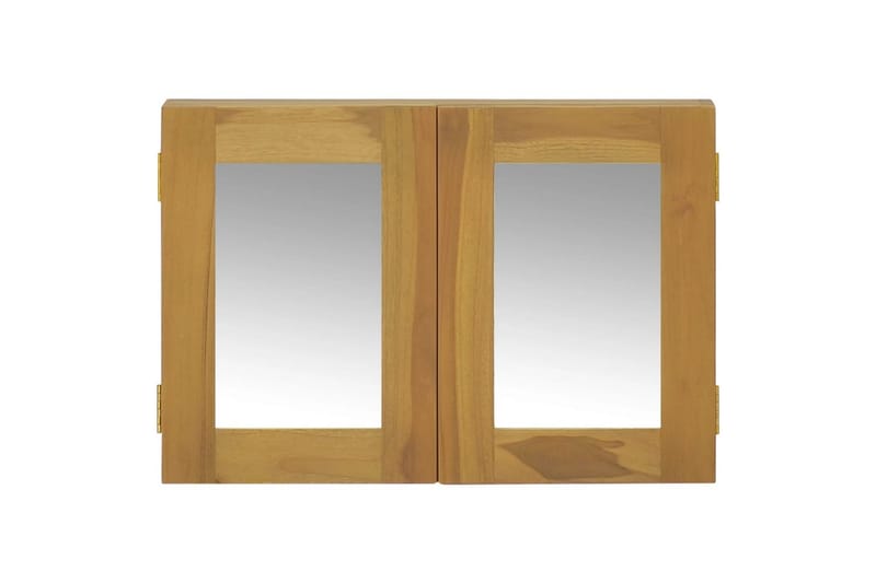 beBasic Spegelskåp 60x10x40 cm massiv teak - Brown - Spegelskåp badrum