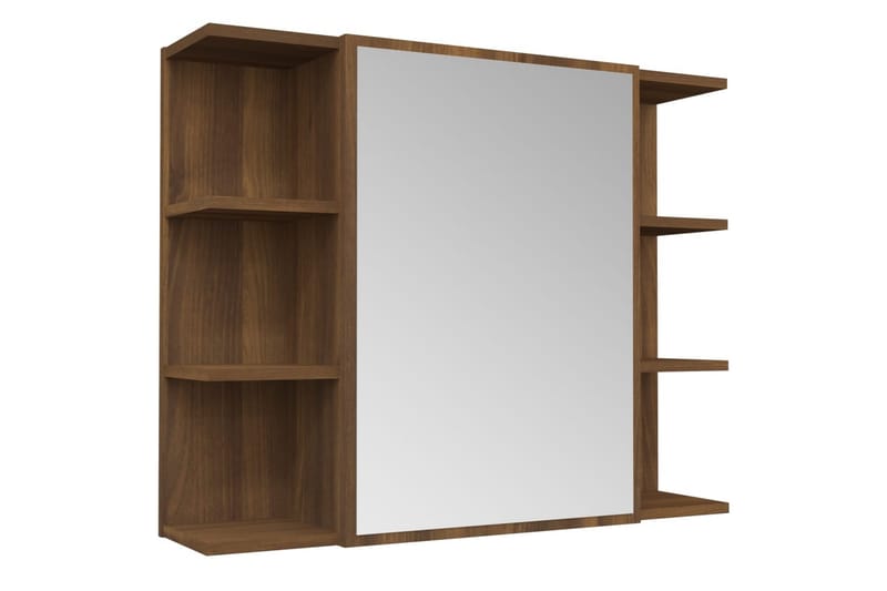beBasic Spegelskåp för badrum Brun ek 80x20,5x64 cm konstruerat trä - Brown - Spegelskåp badrum