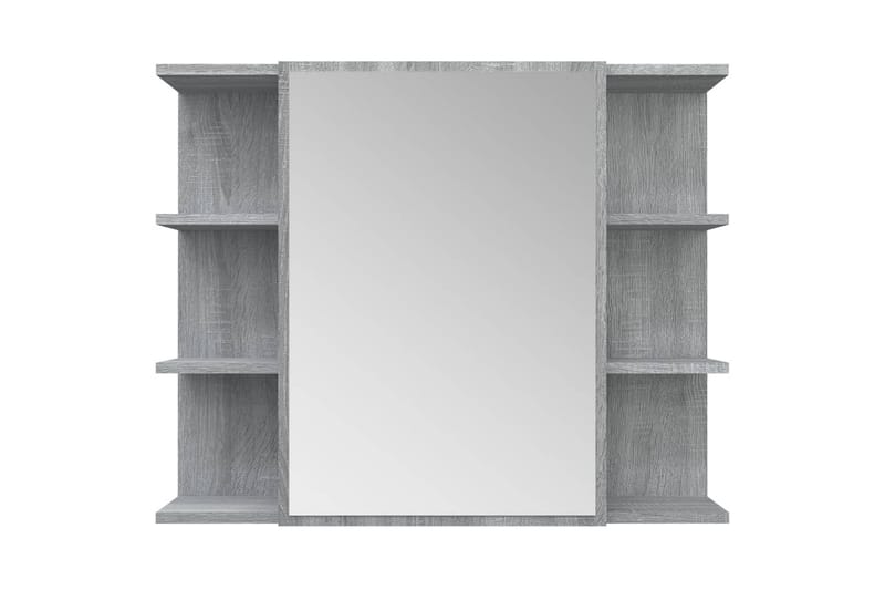 beBasic Spegelskåp för badrum Grå Sonoma 80x20,5x64 cm konstruerat trä - Grey - Hus & renovering - Kök & bad - Badrum - Badrumsmöbler & badrumsinredning - Spegelskåp badrum
