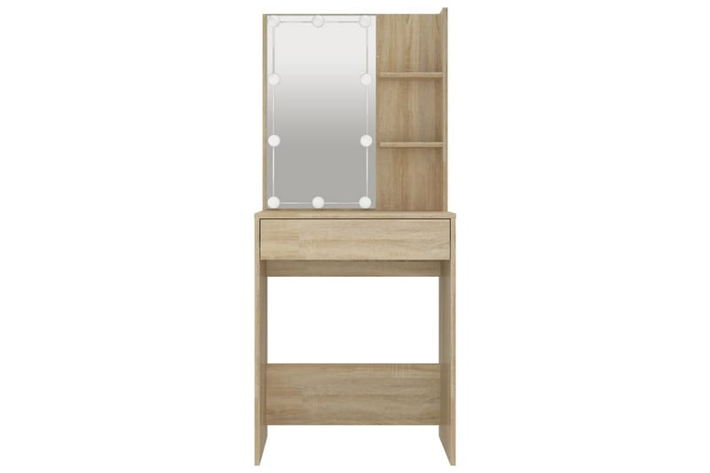 beBasic Spegelskåp med LED sonoma-ek 60x40x140 cm - Brown - Hus & renovering - Kök & bad - Badrum - Badrumsmöbler & badrumsinredning - Spegelskåp badrum