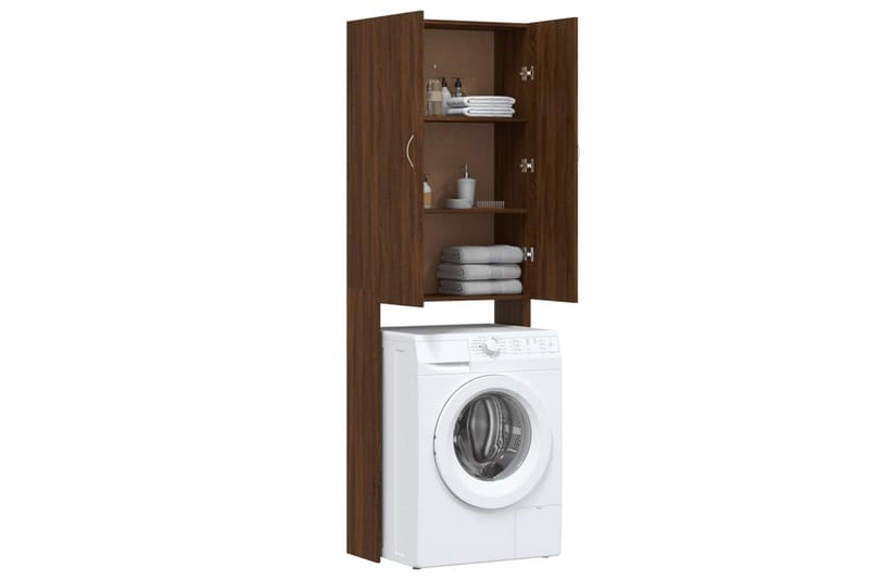 beBasic Tvättmaskinsskåp brun ek 64x25,5x190 cm - Hus & renovering - Kök & bad - Badrum - Badrumsmöbler & badrumsinredning - Badrumsskåp