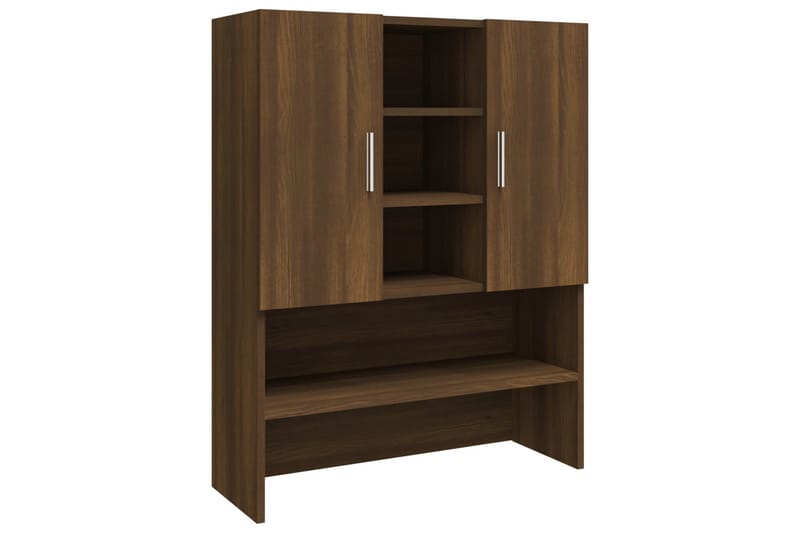 beBasic Tvättmaskinsskåp brun ek konstruerat trä - Hus & renovering - Kök & bad - Badrum - Badrumsmöbler & badrumsinredning - Badrumsskåp