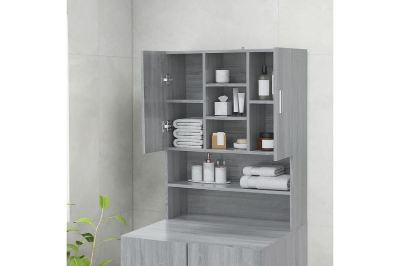 beBasic Tvättmaskinsskåp grå sonoma 70,5x25,5x90 cm - Hus & renovering - Kök & bad - Badrum - Badrumsmöbler & badrumsinredning - Badrumsskåp