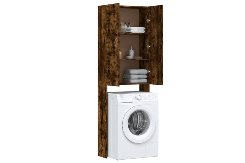 beBasic Tvättmaskinsskåp rökfärgad ek 64x25,5x190 cm - Hus & renovering - Kök & bad - Badrum - Badrumsmöbler & badrumsinredning - Badrumsskåp