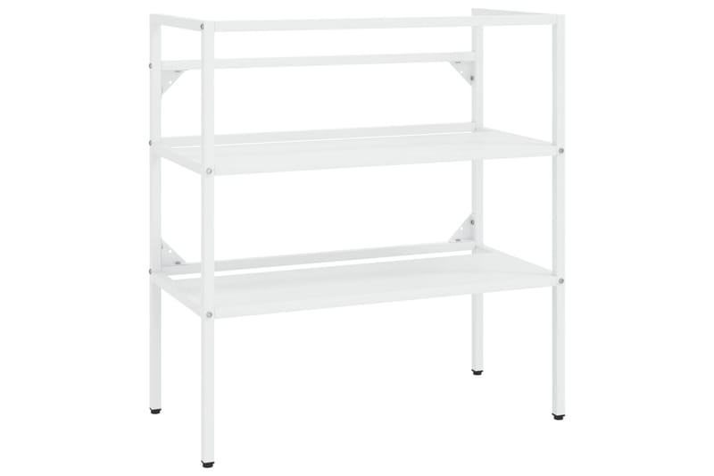 beBasic Tvättställsram med inbyggt handfat vit järn - White - Hus & renovering - Kök & bad - Badrum - Badrumsmöbler & badrumsinredning - Badrumsskåp