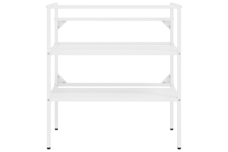 beBasic Tvättställsram med inbyggt handfat vit järn - White - Hus & renovering - Kök & bad - Badrum - Badrumsmöbler & badrumsinredning - Badrumsskåp