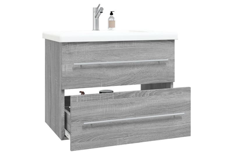 beBasic Tvättställsskåp grå sonoma 60x38,5x48 cm konstruerat trä - Grey - Hus & renovering - Kök & bad - Badrum - Badrumsmöbler & badrumsinredning - Badrumsskåp