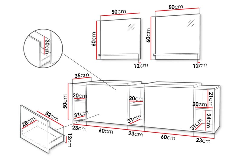 Bubup Möbelset för Badrum - Hus & renovering - Kök & bad - Badrum - Badrumsmöbler & badrumsinredning - Kompletta möbelpaket badrum