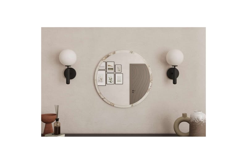 Buhem Badrumsspegel 60 cm Rund - Marmor - Hus & renovering - Kök & bad - Badrum - Badrumsmöbler & badrumsinredning - Badrumsspegel